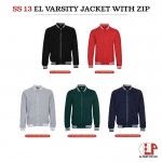 El Print Varsity Jacket With Zip